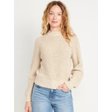 Shaker Stitch Crop Sweater