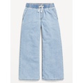 High-Waisted Baggy Wide-Leg Pull-On Jeans for Girls