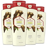 Old Spice Fresher Collection Mens Body Wash, Timber, 16 Fl Oz (Pack of 4)