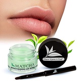 Once Upon A Tea Moisturizing Green Tea Matcha Sleeping Lip Mask Balm, Younger Looking Lips Overnight, Best Solution For Chapped And Cracked Lips, Unique Lip Gloss Formula And Power Benefits Of Gre