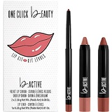 One Click Beauty b.ACTIVE 3-Piece Lip Kit, Longwear Makeup, The Warm Nudes