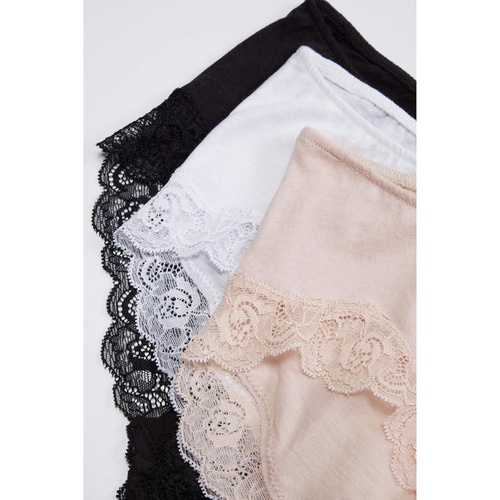  Only Hearts Organic Cotton w/ Lace Hipster 3-Pack