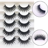 Outopen 3D Soft Mink False Eyelashes Fluffy Wispy Thick Eye Lashes Full Strips Makeup Tools 5 Pairs (H10)