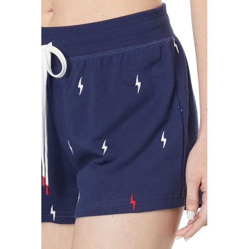  P.J. Salvage Red, White and Blue Bolt Shorts