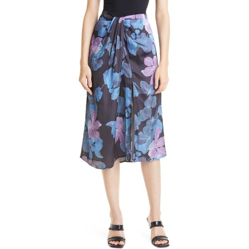  PAIGE Rosita Floral Print Skirt_BLACK MULTI