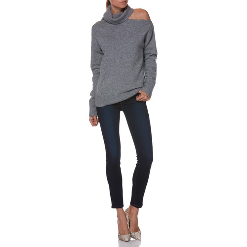  PAIGE Raundi Cutout Shoulder Sweater_HEATHER GREY