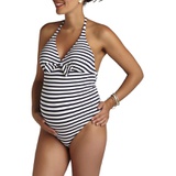 Pez DOr Stripe One-Piece Maternity Swimsuit_BLUE