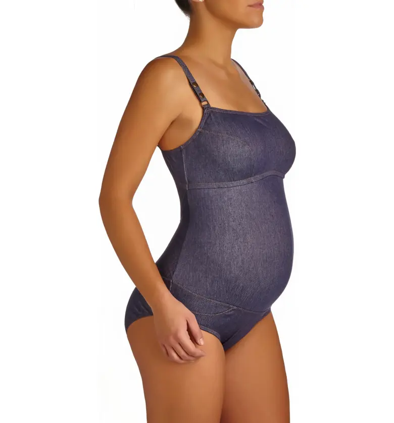 Pez DOr One-Piece Maternity Swimsuit_BLUE DENIM