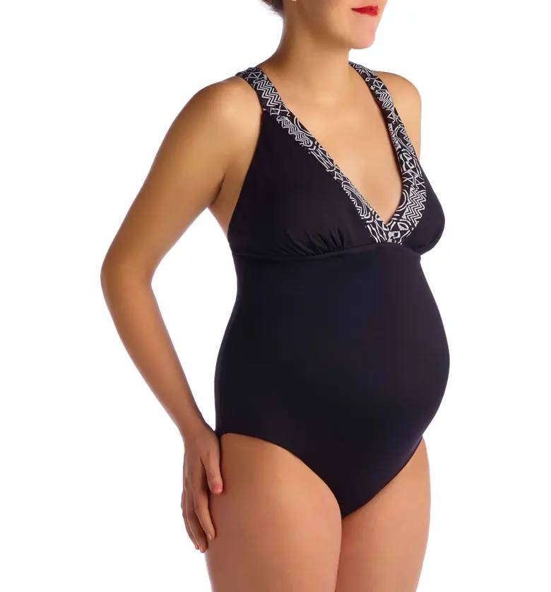 Pez DOr One-Piece Maternity Swimsuit_BLACK