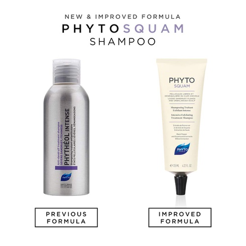  PHYTO Phytosquam Intense Exfoliating Dandruff Treatment Shampoo, 4.22 Fl Oz