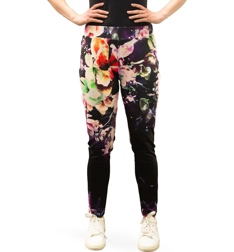Poetic Justice Forever Foxy Floral High Waist Leggings_BLACK FLORAL