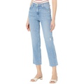 Paige Sarah Straight Ankle Jeans in Cailin Desctructed