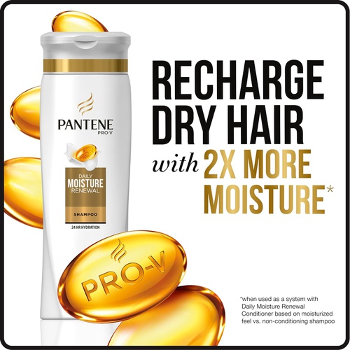  Pantene Moisturizing Shampoo and Conditioner for Dry Hair, Daily Moisture Renewal, Bundle Pack