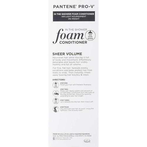  Pantene Pro-V Classic Foam Sheer Volume Hair Conditioners, 6 Ounce