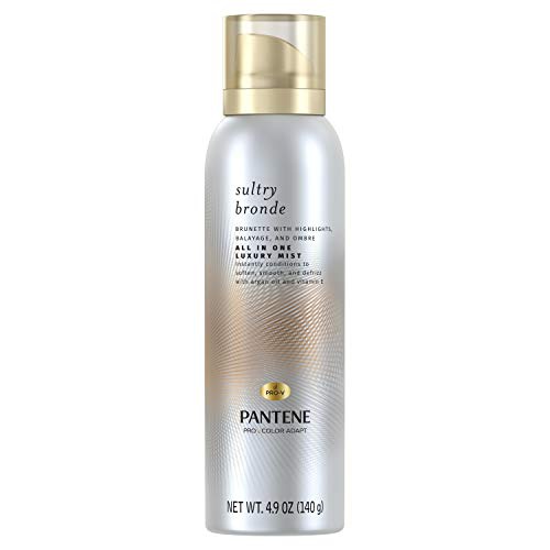  Pantene Sultry Bronde All in One Luxury Mist Leave-In Treatment, Sulfate Free, for Color Treated Hair, with Argan Oil, 4.9 oz