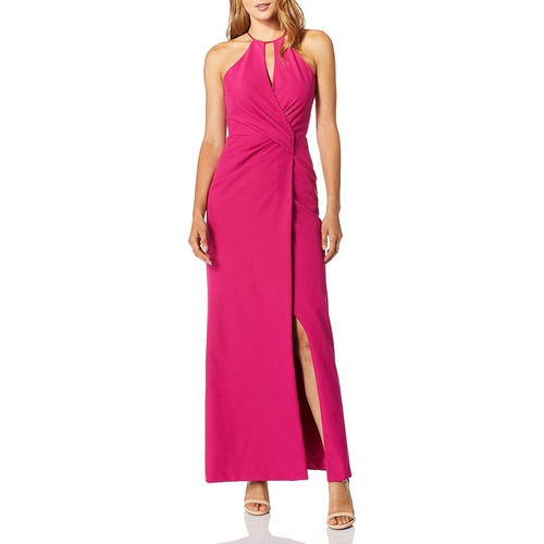  Parker Womens Nola Sleeveless Keyhole Drap Front Evening Dress