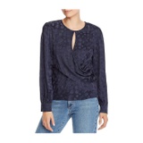 Parker Womens Ainsley Long Sleeve Wrap Blouse