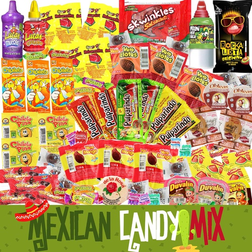  Pawesome Things Mexican Candy Assortment Bag Mix (70 COUNT). Best Mexican Snacks Variety of Spicy, Sweet and Sour Mexican Candies. Dulces Mexicanos. Perfect Mexican Candy Bulk Gift Set by Pawesome