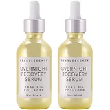 Pearlessence Overnight Recovery Serum, Rose Oil Collagen (2 Pack)