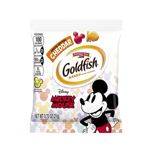  Pepperidge Farm Goldfish Colors Cheddar Crackers, 0.9 oz. Single-Serve Snack Packs, 9-count Multi-pack Tray