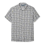 Perry Ellis Mens Big & Tall Fruit Print Linen Short Sleeve Button-Down Shirt