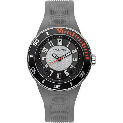  Philip Stein Mens 34-BGR-RGR Extreme Grey Rubber Strap Watch