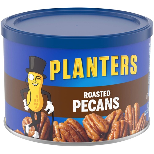  PLANTERS Roasted Pecans, 7.25 Oz. Resealable Canister - Salted Pecans - Snacks for Adults - Kids Snacks - Vegan Snacks, Kosher