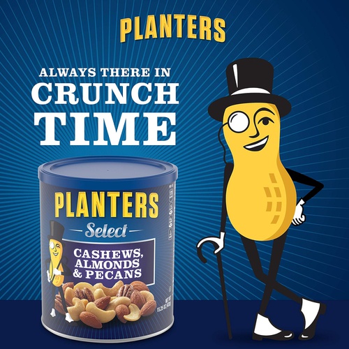  PLANTERS Select Cashews, Almonds & Pecans, 15.25 oz. Resealable Container - Salted Nuts - Kosher