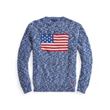 FLAG MARLED COTTON SWEATER