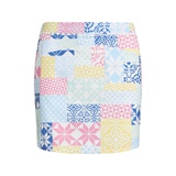 Graphic Patchwork Stretch Skort