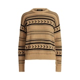 Jacquard-Knit Linen-Blend Sweater