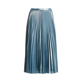 Pleated Metallic Chiffon Skirt