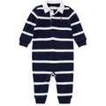 Polo Ralph Lauren Kids Striped Cotton Rugby Coverall (Infant)