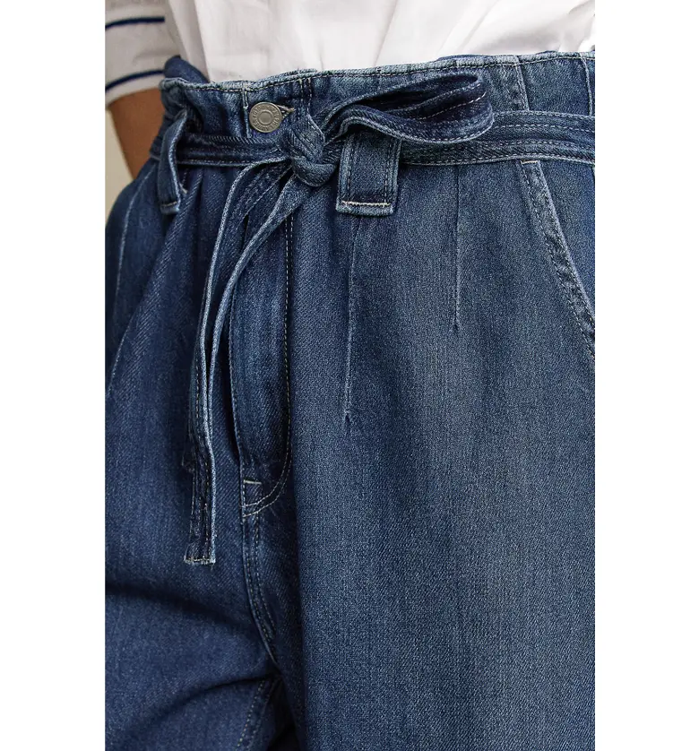 폴로 랄프로렌 Polo Ralph Lauren Delvan Paperbag Waist Crop Tapered Jeans_MEDIUM INDIGO
