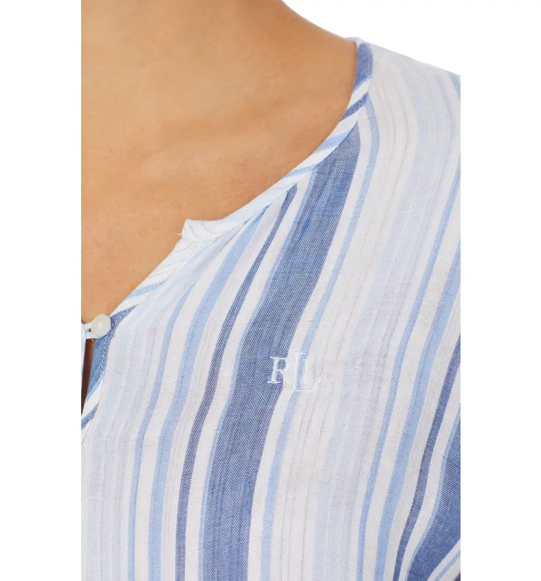 폴로 랄프로렌 Lauren Ralph Lauren Stripe Short Pajamas_BLUE STP