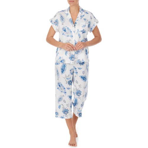 폴로 랄프로렌 Lauren Ralph Lauren Paisley Dolman Sleeve Capri Pajamas_IVORY PRINT