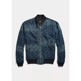 Indigo Bandanna Bomber Jacket