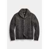 Aran-Knit Wool-Blend Cardigan