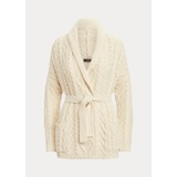 Cable-Knit Cotton-Blend Cardigan