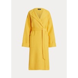 Double-Faced Wool-Blend Wrap Coat