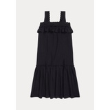 Eyelet-Embroidered Ruffled Cotton Dress