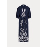 Floral-Embroidered Gauze Maxidress