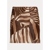Carreen Zebra-Print Haircalf Skirt