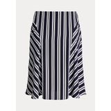 Striped Crepe Skirt