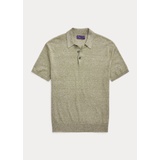 Linen-Cotton Polo-Collar Sweater