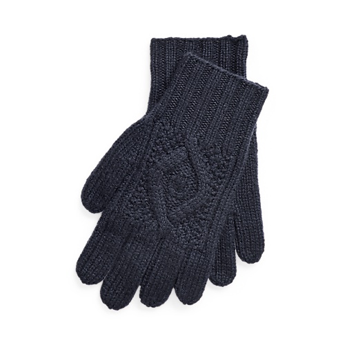 폴로 랄프로렌 Hand-Knit Cable Cashmere Gloves