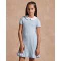 Cable-Knit Cotton Sweater Dress