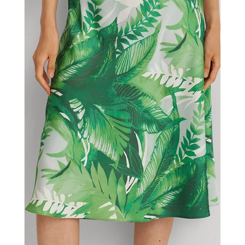 폴로 랄프로렌 Palm Frond-Print Charmeuse Midi Skirt