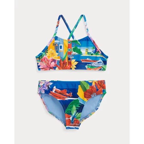 폴로 랄프로렌 Seaside-Print Two-Piece Swimsuit