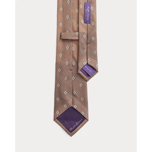 폴로 랄프로렌 Diamond-Print Cashmere-Silk Tie